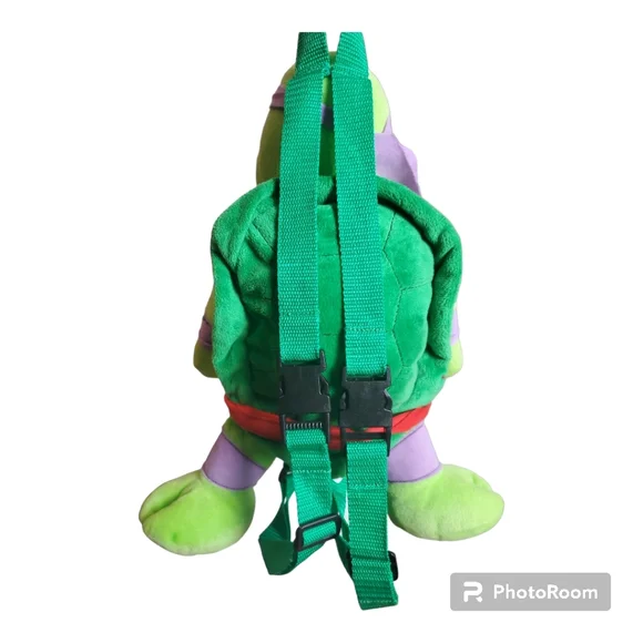 2010 Teenage Mutant Ninja Turtles Smiling Donatello Plush Backpack - Picture 5 of 6